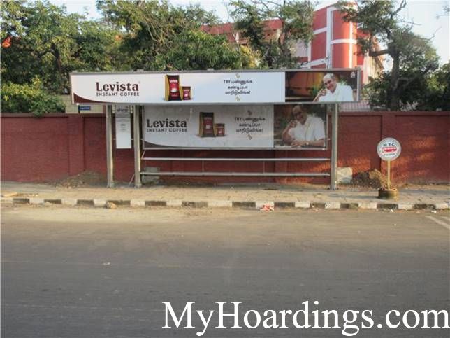 OOH Hoardings Agency in India, Bus Shelter Branding Company in High Court Bus Stop Chennai
